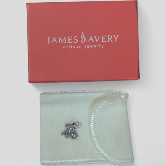 JAMES AVERY 925 Sterling Silver Vintage Te Amo Pendant Love Script Design w/ Box - Picture 8 of 8